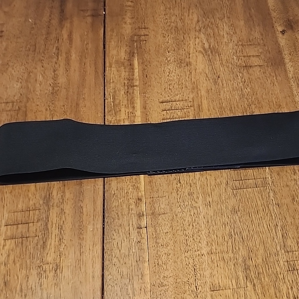 BLACK SNAP FRONT WIDE BELT - Picture 3 of 4